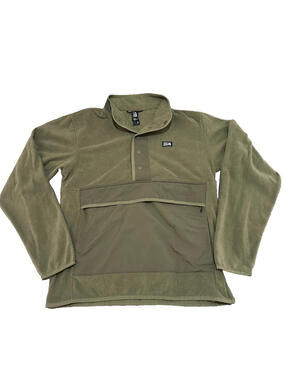 Mountain Hardwear Pullover Men Small S Green Microchill Snap Pocket Outdoor